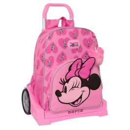 Mochila Escolar con Ruedas Minnie Mouse Loving Rosa 33 x 42 x 14 cm Precio: 30.79000001. SKU: B1EVYWE2K8