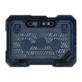 Conceptronic Base Refrigeración para Portátiles con 2 Ventiladores Ultrasilenciosos, Ajuste de Altura, hasta 15.6"