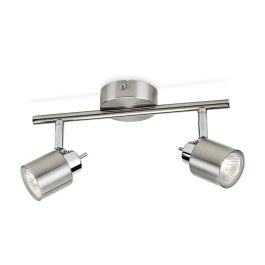 Philips Regleta Foco de Techo y Pared Meranti 2 luces GU10 Cromo Mate de Metal IP20 (Bombilla no incluida) 15.5x10x28 cm