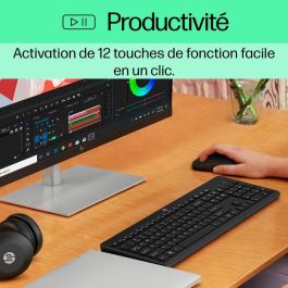 HP 230 Teclado Inalámbrico Negro, Diseño Chiclet Cómodo y Silencioso, Conexión 2.4GHz, Batería Larga Duración - NOR
