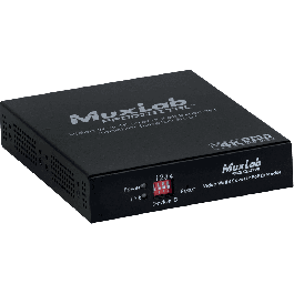 MUXLAB Receptor HDMI 4K sobre IP con PoE, Pared de Pantalla, Salidas IR/RS232/Audio y Alcance de 100m