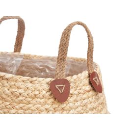 Giftdecor Cesto Plegable Asas Esparto Mixto 42x42x38 cm (Set de 6)