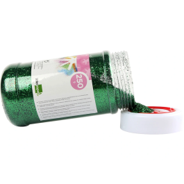 Liderpapel Purpurina Fantasía Color Verde Metalizado Bote 250 gr