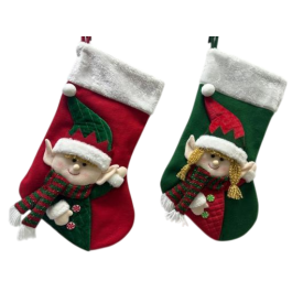 DKD Home Decor Calcetín de Navidad Tradicional Poliéster Multicolor Elfo 50x27 cm (6 Unidades) Precio: 35.78999952. SKU: B13RL3EET6