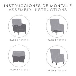 Funda para sillón orejero Eysa ULISES Blanco 80 x 100 x 90 cm Funda para sillón orejero Eysa ULISES Blanco 80 x 100 x 90 cm