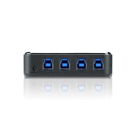 Aten US434 Dispositivo de Compartición de Periféricos USB 3.0 de 4 Puertos, Compatible con 4 Ordenadores