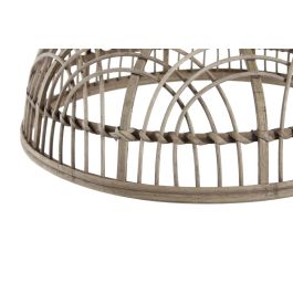 DKD Home Decor Lámpara de Techo Balines Marrón Ratán 44 x 44 x 25 cm (2 Unidades)