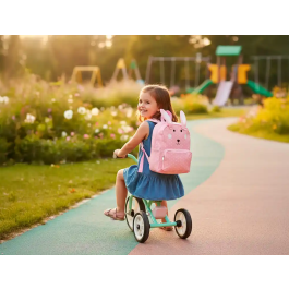 Imaginovo Mochila Infantil Backpack Buddies Conejo, Poliéster, 2 Compartimentos, 280x90x200 mm