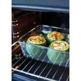 Pyrex PYR3426470296250 Juego de 3 Recipientes con Tapa de Vidrio Rectangular - Sin Plástico - 1,5 L