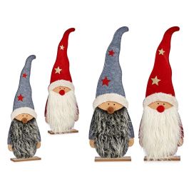 Papa Noel de Madera con Fieltro Grande, 12x114x39 cm, Gris y Rojo, Marca Krist+ (4 Unidades) Precio: 64.49999985. SKU: B14X8JLM24