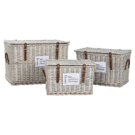 Juego de Baúles Home ESPRIT Natural Mimbre 67 x 45 x 46 cm Juego de Baúles Home ESPRIT Natural Mimbre 67 x 45 x 46 cm