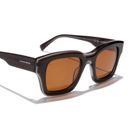 Hawkers CULTURE Gafas de Sol Polarizadas #Dark Grey Brown Unisex Diseño Cuadrado Lentes Anti-Deslumbramiento TR90 1 unidad