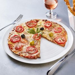 Arcoroc Plato Pizza Evolutions Vidrio Opal Templado 32 cm - Pack de 6 Unidades, Blanco, Extra Resistente, Fabricado en Francia