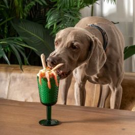 Copa Verde Cristal Decoración 8 X 8 X 17 cm