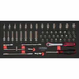 Ks Tools 714.0158 Módulo Herramientas para Carro, 158 Piezas, 3 Cajones