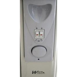 Warm Tech WAR5411074178048 Radiador Eléctrico de Aceite 1500W, 240V, para Hasta 25m³, Gris