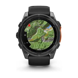 Garmin Fenix 8 3,56 cm (1.4") AMOLED 454 x 454 Pixeles Pantalla táctil Gris Wifi GPS (satélite) Silicona Negro