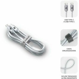 Cable USB-C a USB-C Subblim OPTIMUS Blanco 1 m