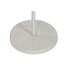 DKD Home Decor Lámpara de Pie Urban de Metal y Lino Crudo Blanco 37x150x37 cm con Casquillo E27 50W - Pack 2 Unidades