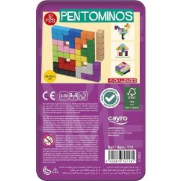 Juego pentominos en caja de metal. 12 piezas diferentes. 41 desafios.12x19.5x5 Juego pentominos en caja de metal. 12 piezas diferentes. 41 desafios.12x19.5x5