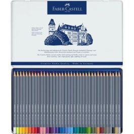 Estuche de Metal con 36 Lápices de Colores Acuarelables Goldfaber. Faber Castell 114636