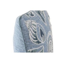 DKD Home Decor Cojin Atlantico Azul Chenilla 45 x 45 x 10 cm (2 Unidades)