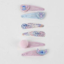 Cerdá Clips de Pelo Stitch - Set de 6 Piezas, Accesorios Infantiles, Azul