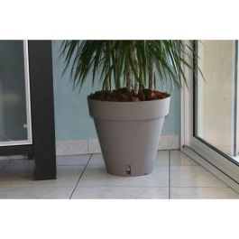 Jardinera - RISS - RIVIERA LOFT - Plástico - Redonda - Diámetro 40 cm - Taupe