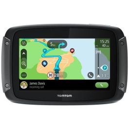 GPS para motocicleta TomTom RIDER 550 de 4,3 pulgadas, mapa mundial, TomTom Traffic, alertas de zonas de peligro y llamadas manos libres.