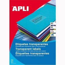 Apli Etiquetas Adhesivas 210x297 mm Láser C-Rectos 1 X 20H Poliéster Transparente Precio: 23.89000042. SKU: BIX01225