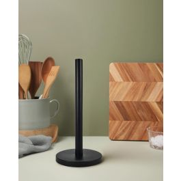Quttin Portarrollos de Cocina de Acero Negro 32 cm de Alto - Diseño Moderno y Funcional para Encimera (12 Unidades)
