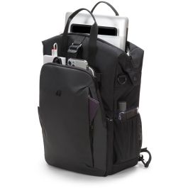 DICOTA Eco Backpack Dual GO Mochila para Portátil 13-15.6" Negro de PET Reciclado con Compartimento para Tablet y Bolsillo Frontal