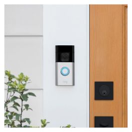 Amazon Ring Video Doorbell 3 Plus - Timbre Videoportero Inteligente con Batería, Visión Nocturna, Audio de 2 Vías, 150°, WiFi, Inalámbrico, Color Plata/Negro