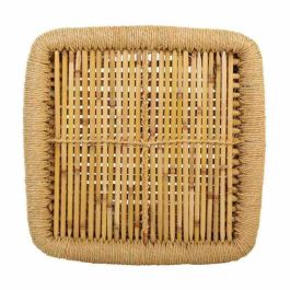 Mesa auxiliar Alexandra House Living Natural Bambú Cuerda 43 x 47 x 43 cm