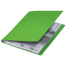 Leitz Carpeta Polipropileno 46770055 con 40 Fundas A4 Recycle Verde