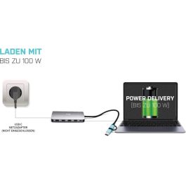 Hub USB i-Tec CANANOTDOCKPD Plateado