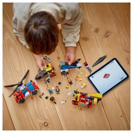 LEGO 60462 Helicóptero, Cami3n Bomberos Y Submarino