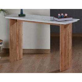 Consola Scandi DKD Home Decor Blanco Marron 38 x 77 x 120 cm