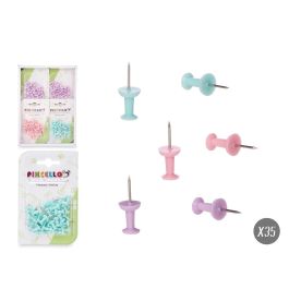 Chinchetas Pincello 35 piezas, surtido colores, 8x13x2 cm (48 Unidades) Precio: 30.94999952. SKU: B1DENRWT5T