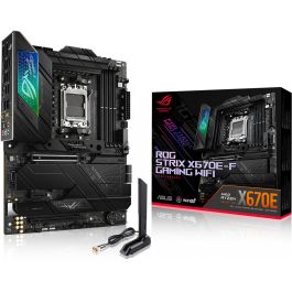 ASUS ROG STRIX X670E-F GAMING WiFi AMD X670 Socket AM5 ATX - 90MB1BA0-M0EAY0 - Compatible con AMD Ryzen 7, Wi-Fi 6E, DDR5-SDRAM