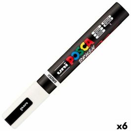 Marcador BRUSH POSCA PC-5BR Blanco (6 Unidades) Precio: 21.49999995. SKU: B1E3FGL88X