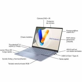 Laptop Asus Vivobook S 14 OLED S5406MA-QD162W 14" Intel Core Ultra 9 185H 16 GB RAM 1 TB SSD Qwerty Español