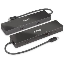 Club3D USB-C 6in1-HUB >HDMI/2xUSB-C/2xUSB/LAN 8K30Hz PD100W Hub USB-C portátil con HDMI 4K60Hz, 2xUSB 3.2, 2xUSB-C y Ethernet Gigabit, carga PD 100W