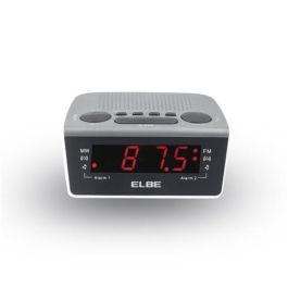Elbe CR-932 Radio Despertador Digital AM/FM con Pantalla LED 6'' y Memoria 20 Emisoras