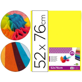 Liderpapel Papel Seda Amarillo 52x76 cm 18 gr Paquete 25 Hojas Precio: 3.50000002. SKU: B1FV8LQLS2