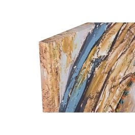 DKD Home Decor Cuadro Lienzo MDF Colonial Africano Dorado Turquesa 120 x 90 cm (2 Unidades)