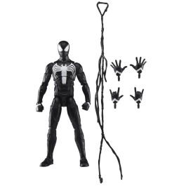 Hasbro Marvel Legends Series Spider-Man Peter Parker Traje Negro Videojuego Spider-Man 2 Figura de Acción 15 cm Articulada + 5 Accesorios