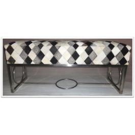 DKD Home Decor Descalzadora Colonial Blanco Negro Piel Acero 41 x 44 x 122 cm Precio: 173.38332. SKU: B1C9RYQFJB