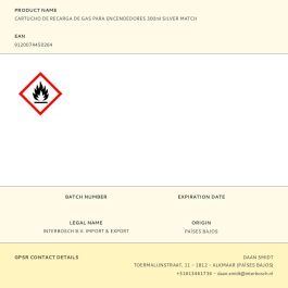 Polyflame Cartucho de recarga de gas para encendedores 300ml Azul