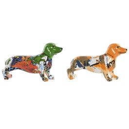 DKD Home Decor Figura Urban de Perro de Resina Amarilla y Verde 6 x 11.5 x 20 cm (2 Unidades) Precio: 17.5000001. SKU: B16ZDGMEVY
